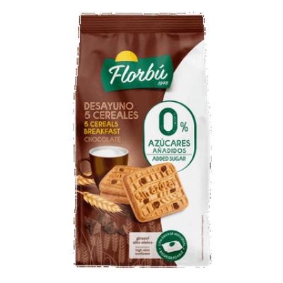 بسكوت فلوربو دايجستف بالحبوب الخمسة والشكولاته بدون سكر 310 غم