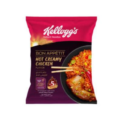 كيلوجز نودلز بنكهة الدجاج الكريمي الحار 140 غم