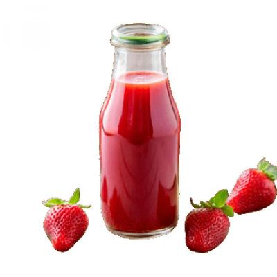 عصير فراولة طبيعي وسط فتافيت