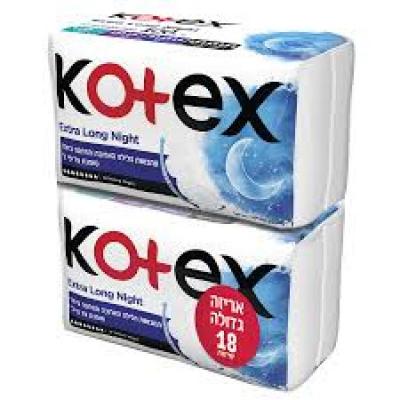 كوتكس فوط شهرية اكسترا لونج *18 قطعة