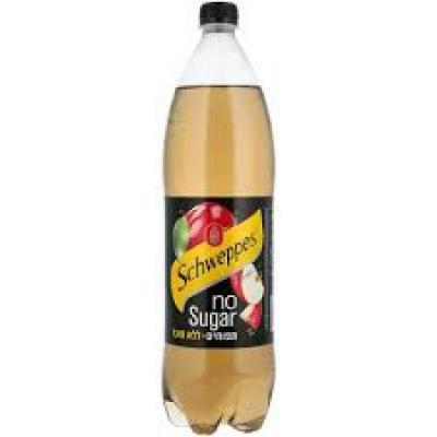 شويبس غازية بطعم تفاح لايم 1.5 لتر