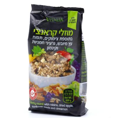 موزلي كرنشي مع زبيب تفاح مجفف وقرفة ودوار شمس 600غم