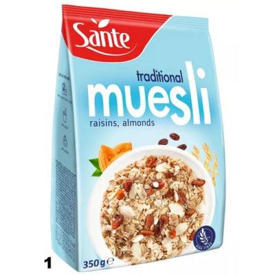 كورن فليكس سانتي بالزبيب و لوز 350 غم